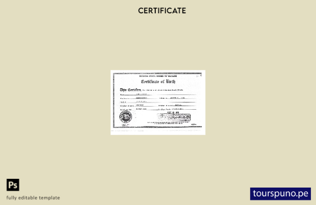 listo para imprimir plantilla de certificado de nacimiento de la junta de salud 
